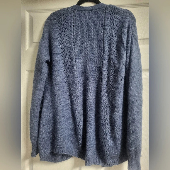 Candie's - NWOT- Slate Blue, Super Soft, Drape front Boho cardigan- Size XL - Picture 4 of 6